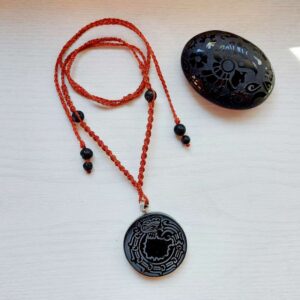 OBSIDIAN MEDALJON QUETZALCOATL